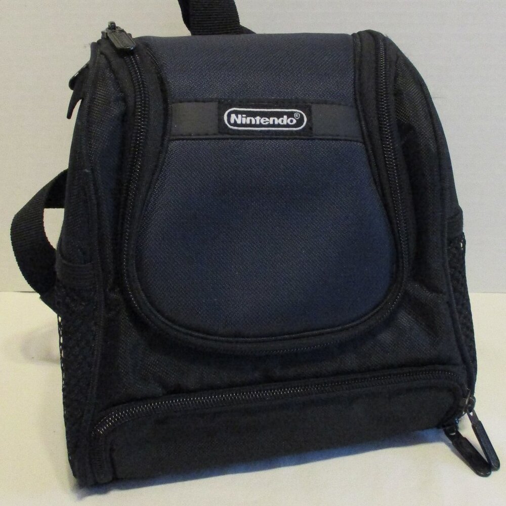 Nintendo Bag Woman Small Blue White Black Multiple Pockets Top Zip Gaming Bag